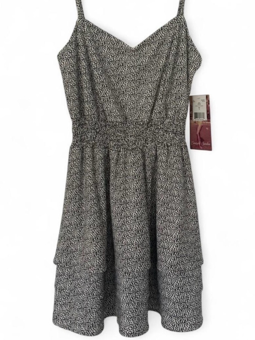 NWT Emerald Sundae Black and White Polka Dot Dress